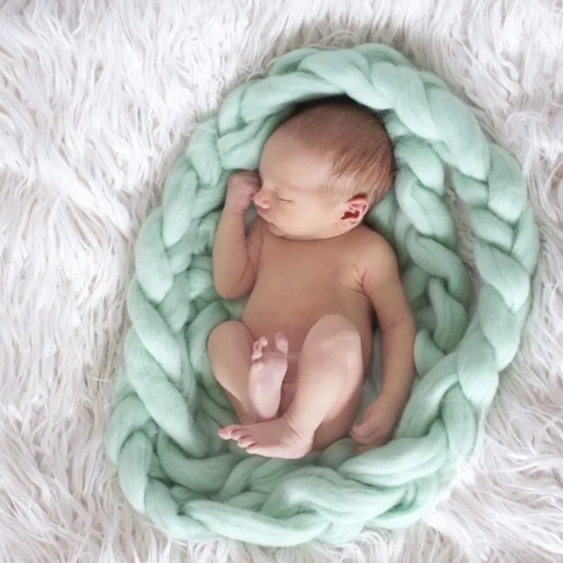 

Newborn Photography Props Blanket Twisted Braid Photography Rug ニューボーンフォトnewborn acessórios fotografia 신생아 사진