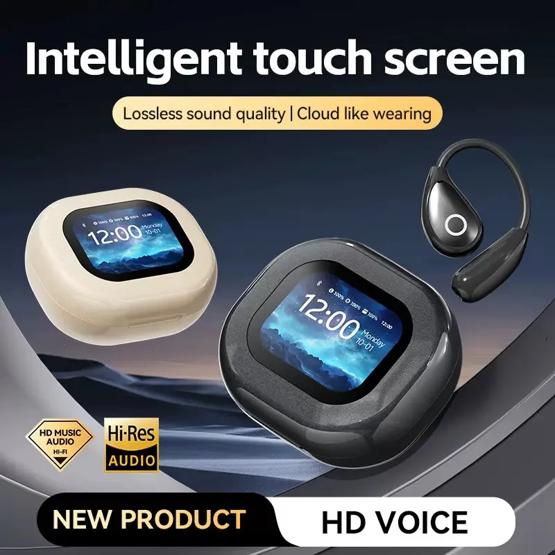 Innovative Touch Screen Headphones with AI Translation, Bluetooth Connectivity, Extended Battery Life