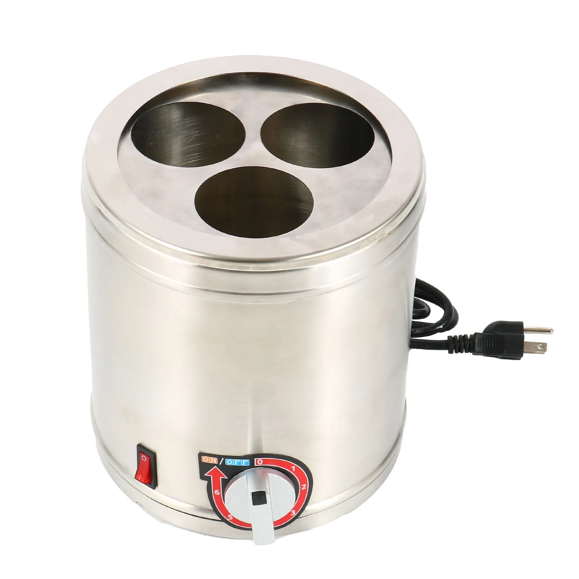 Commercial Sauce Warmer Electric Heated Dispenser Chocolate Cheese Melter Machine Milk Tea Shop Buffet Stainless Steel Container