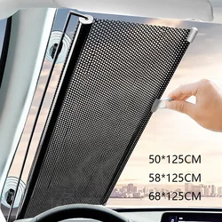 Sun Shade Protector Parasol Front Window Car Auto Retractable Sunshade Windshield Protection Accessories Cover Curtains Interior
