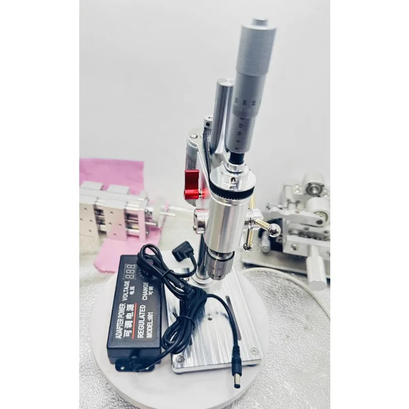 Micro Bench Drill Woodworking Mini Table Drill Machine High Precision Micro Drilling Machine Synchronous Belt 0.3-6.5mm 110-220v
