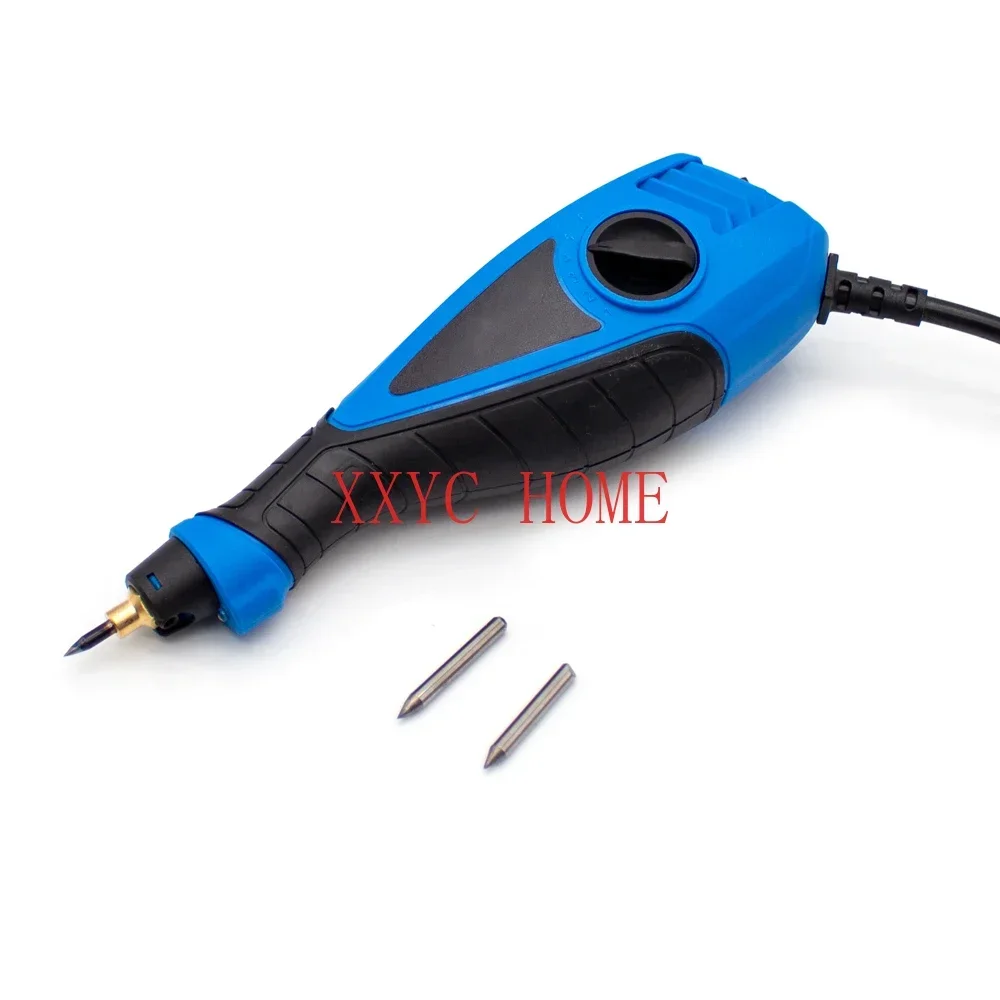 220V Electric Engraving Pen Handheld Metal Lettering and Marking Machine Stone Concrete Engraver Speed Adjustable 25W