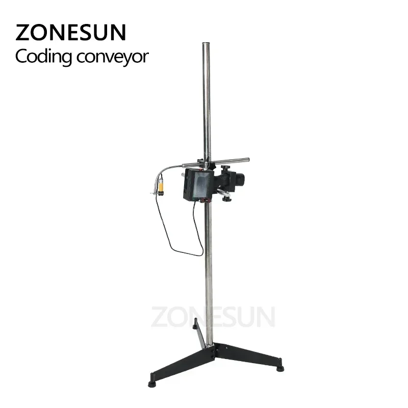 ZONESUN 12.7mm Automatic Inkjet Date Printer Conveyer Belt Bar Batch Code Date Logo Expiry Date Ptinting Machine ZS-IIP600