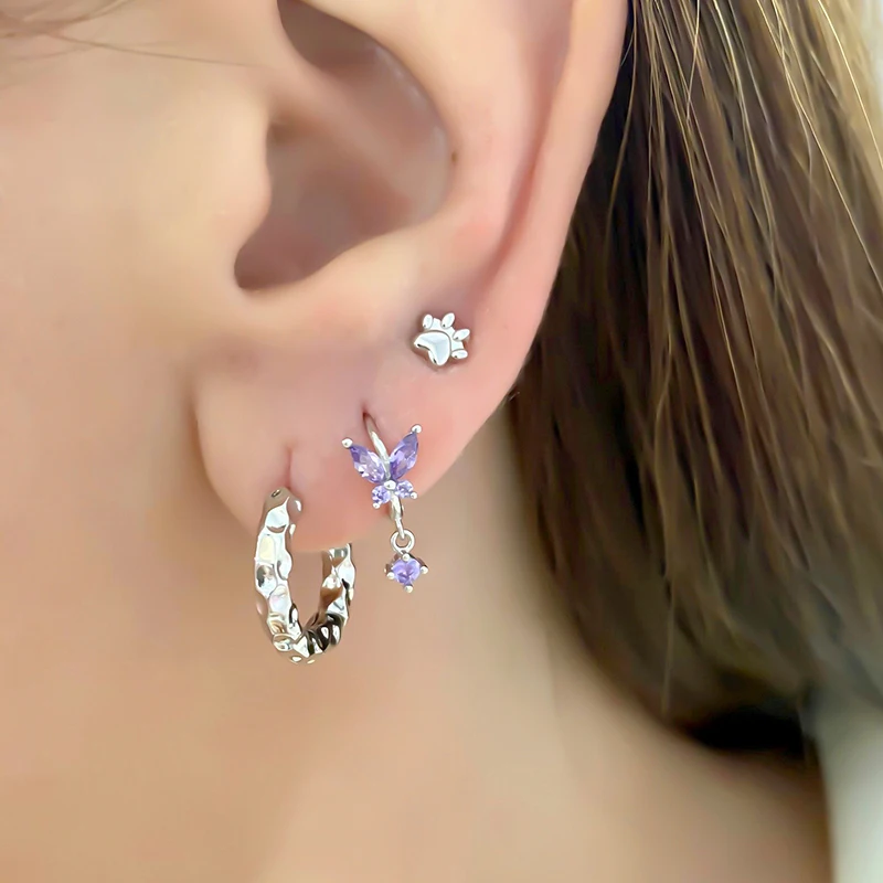 Ohrnadel aus 925er-Sterlingsilber, Vintage, kleiner Creolen-Ohrring für Damen, Geometrie, runde Silberohrringe, Party, Modeschmuck, Geschenk – Detail 5