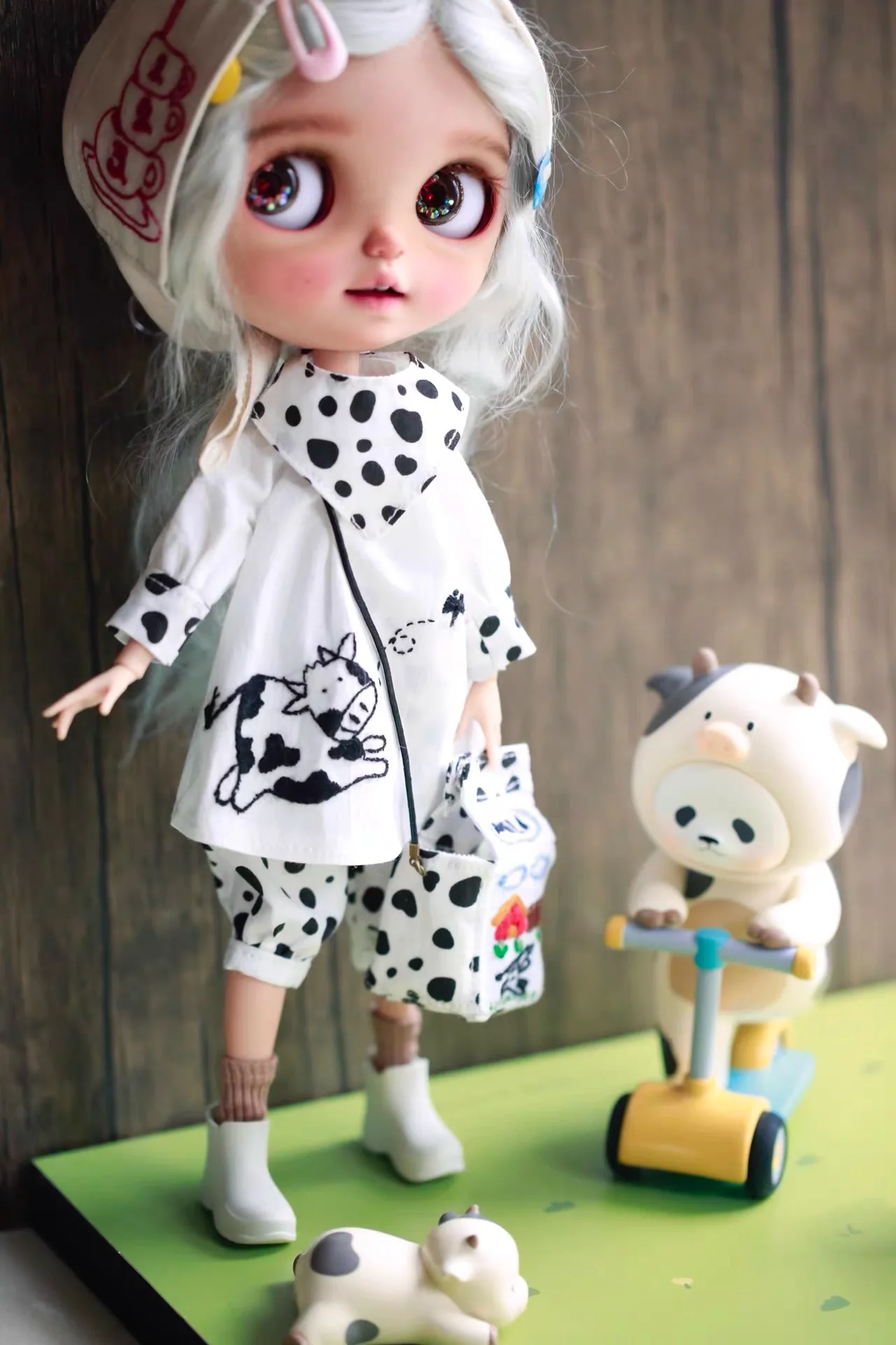 Dula Doll Clothes Cow's milk embroidered skirt Blythe Qbaby ob24 ob22 Azone Holala Licca ICY JerryB 1/6 Bjd Doll Accessories