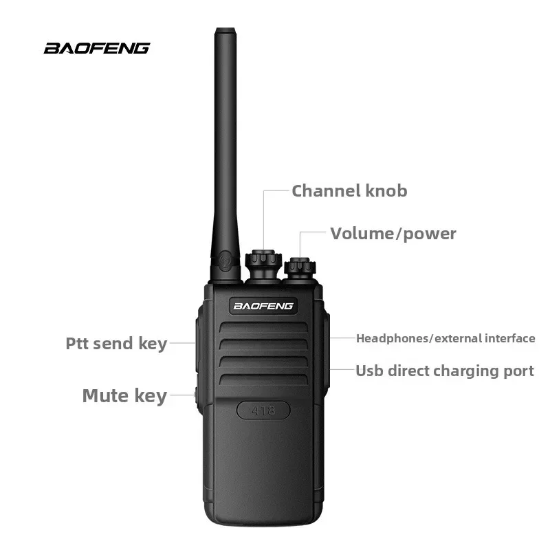 

Прочная рация BAOFENG BF-858: мощная, для использования на улице, гражданская, легкая и компактная