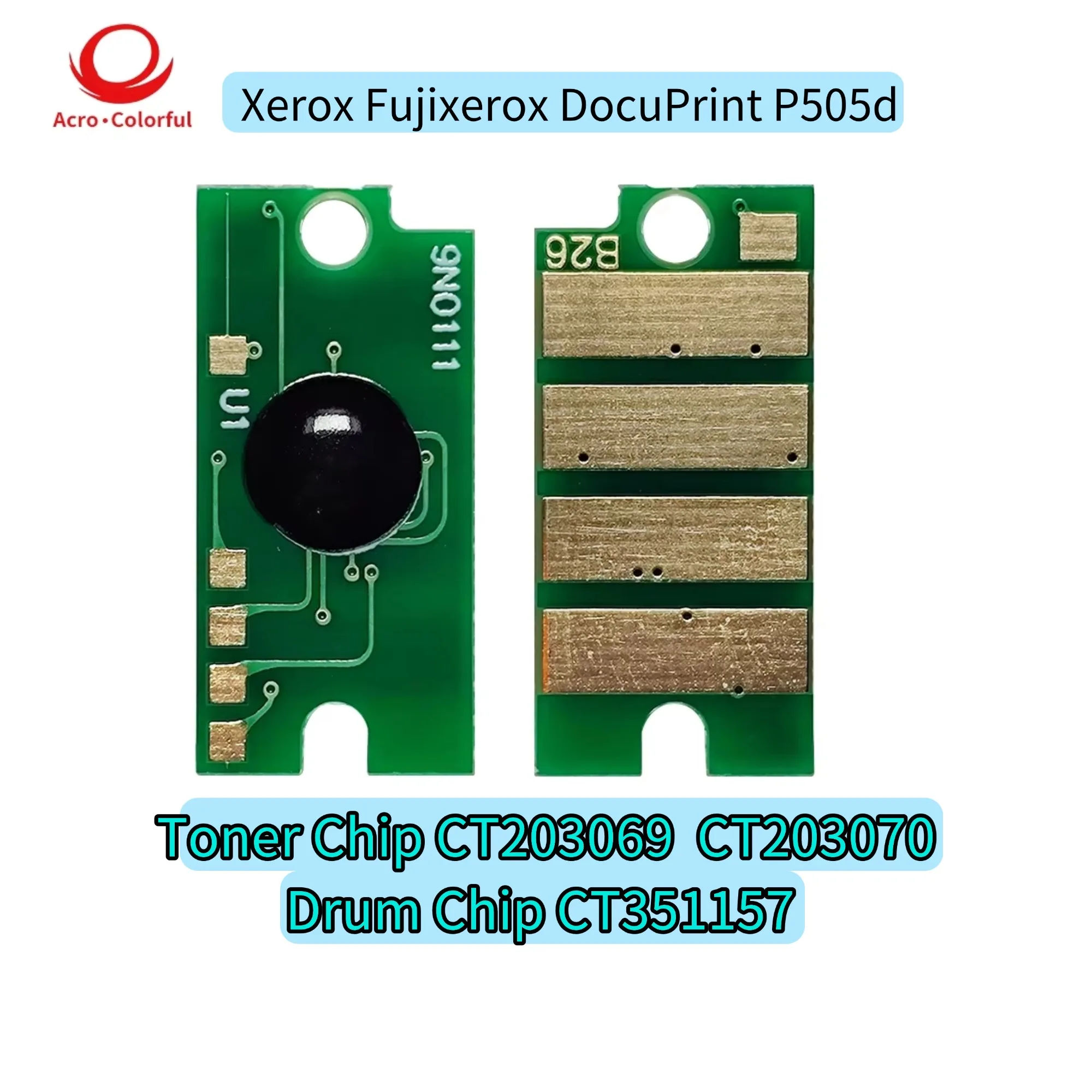 Chip de tóner compatible CT203069 CT203070, 5 uds., para Xerox Fujixerox DocuPrint P505d CT351157, copiadora láser de tambor AP