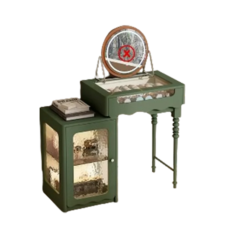 Drawers Lights Vanity Tables Storage Glass Nordic Modern Cabinet Bedroom Dresser Makeup Desk Black Penteadeira Furniture Home