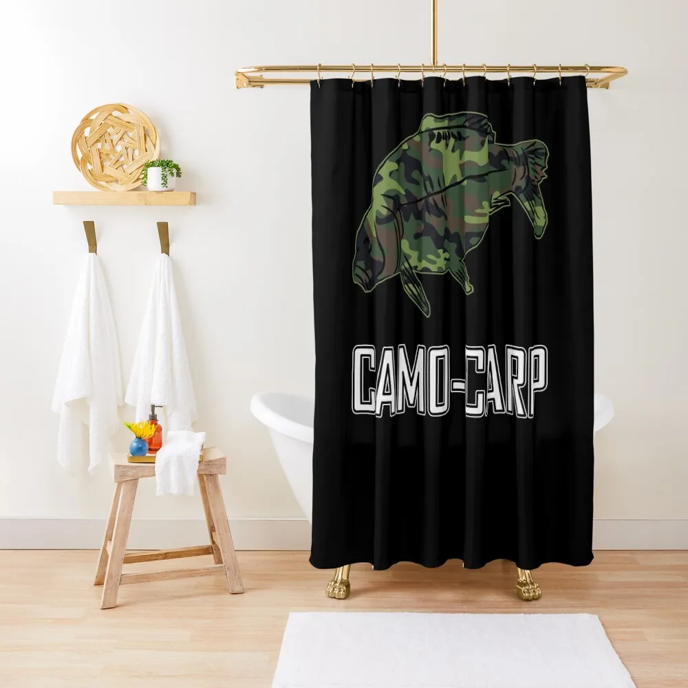 

Carp Fish Angler Camouflage Carp Fishing Shower Curtain Bathroom Deco For Bathrooms Elegant Bathroom Curtain