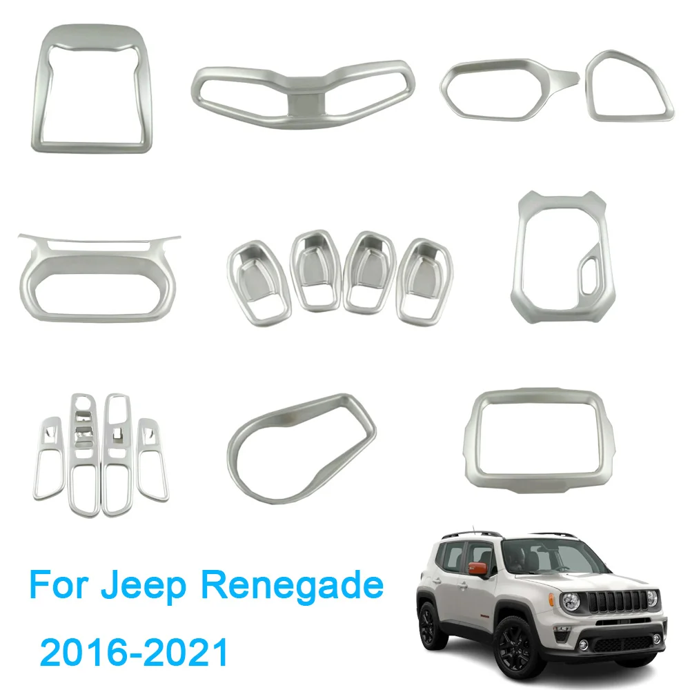 For Jeep Renegade 2016 2017-2021 ABS Car Air Conditioning Outlet Vent Trim Front Reading Light Cover Frame Auto Inner Decoration