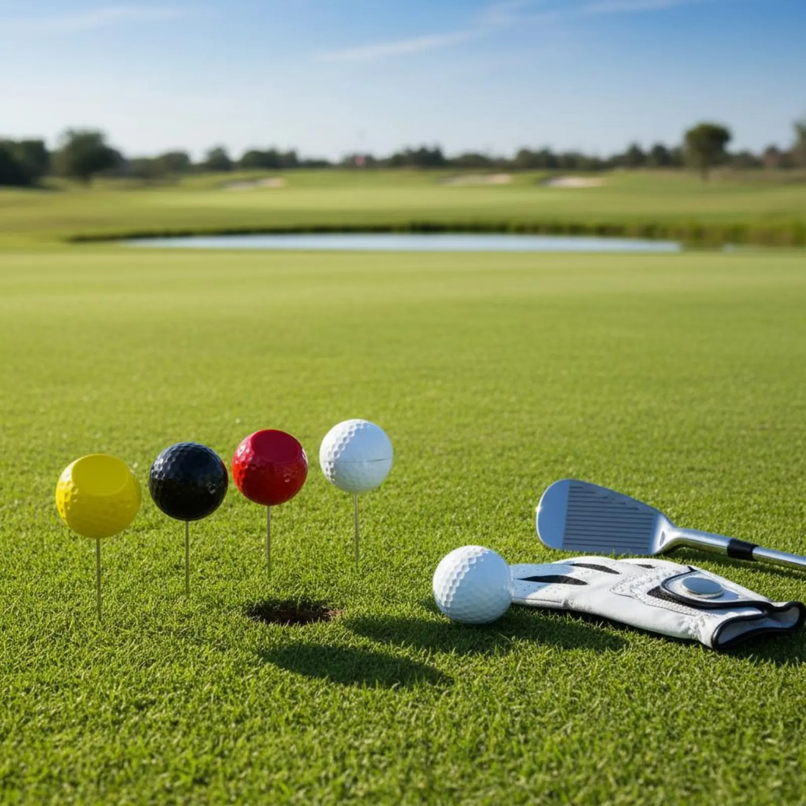 Sporting Tee Marker High Visibility Teeing Ground Marker Sports Equipment Weather Resistant Lightweight for Golfers, Tournaments