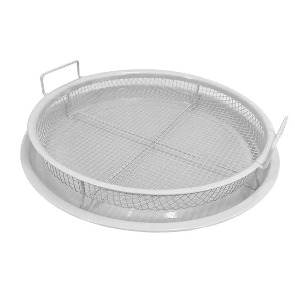 Non-Stick Oven with Mesh,Crisping Grill Basket Oil Drainer Mesh Basket,Baking Pans Tray with Wire Rack Pan, Oven