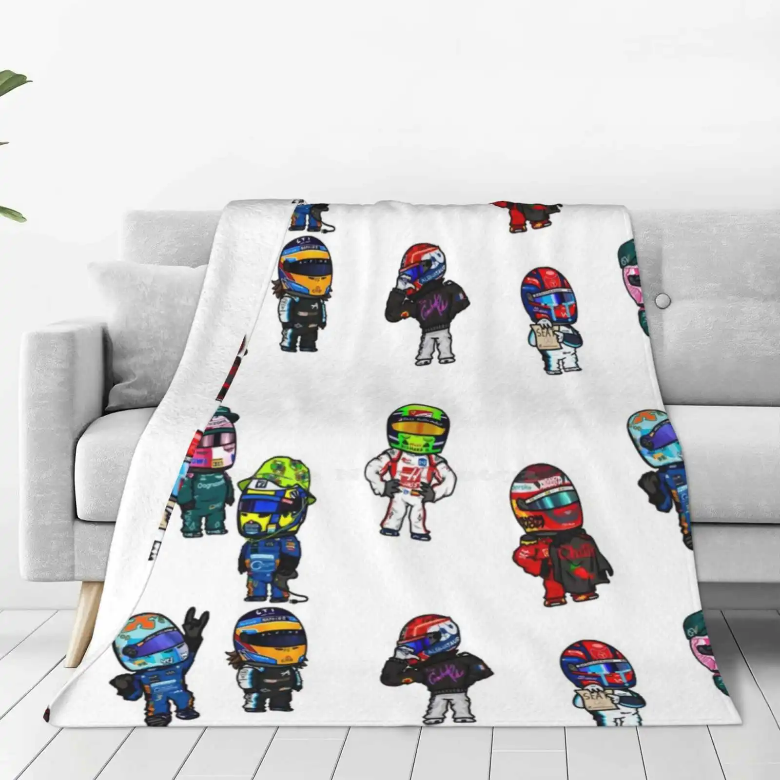 Mini Drivers Series 2 Pack Super Warm Soft Blankets Throw On Sofa/Bed/Travel Formuladank Meme Funny Cute Norris Alonso Gasly 10