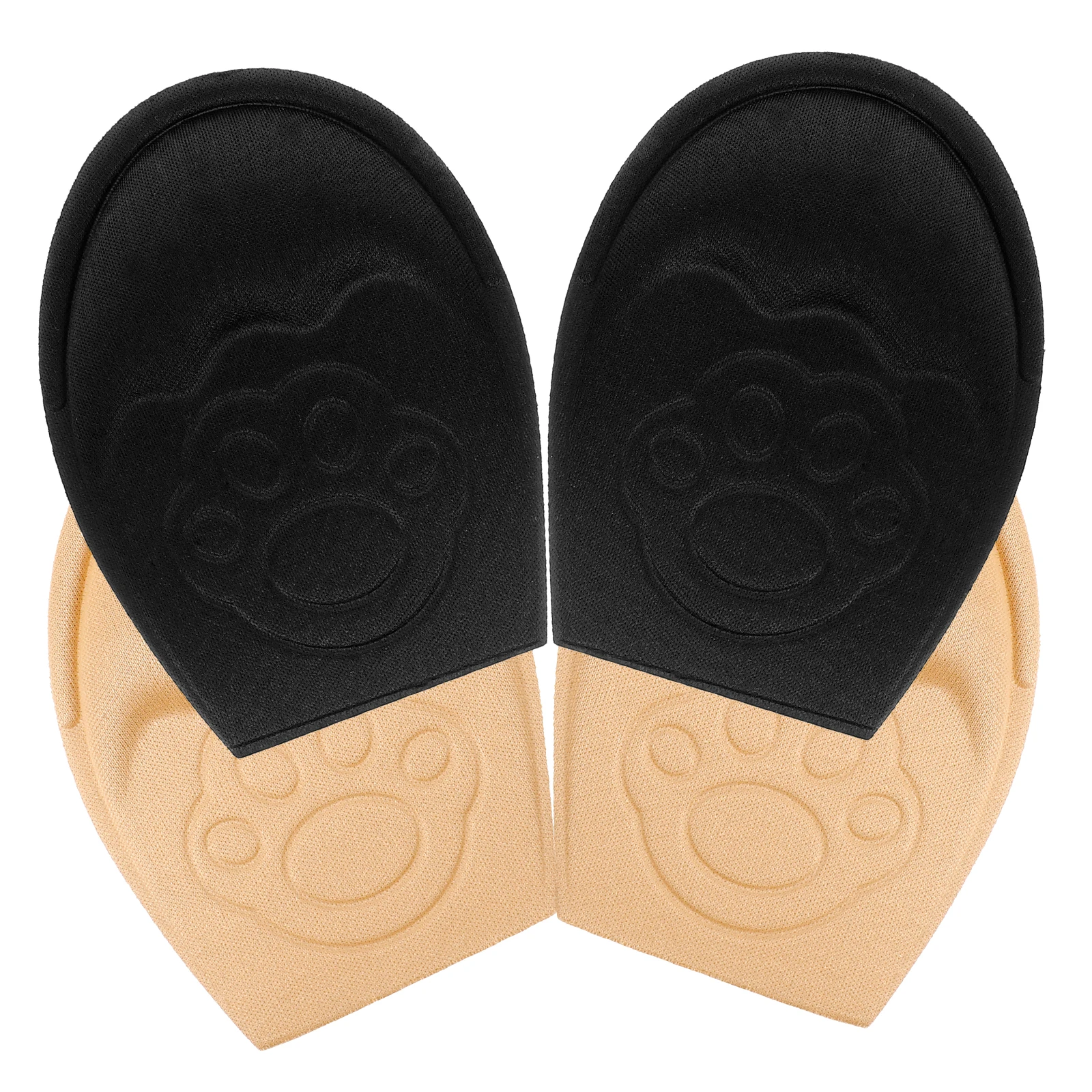 

2 Pairs Round Toe Fillers Soft Half Size Insoles Forefeet Protectors Breathable Foam Non Skid Grip Adjustable Fit Heel Pads For