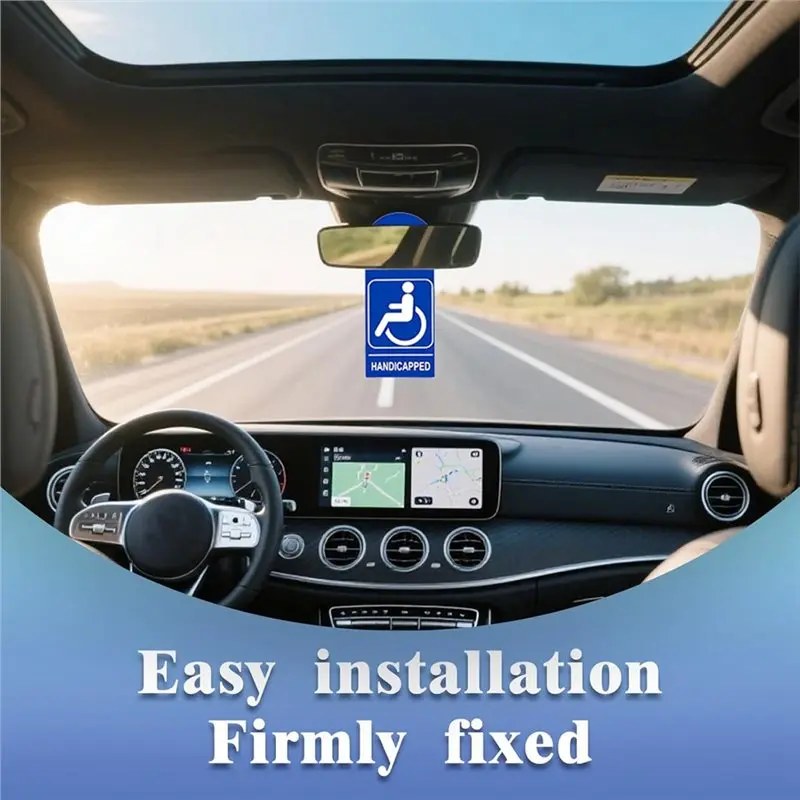 【HOT A69Z!】Safety Sign 6Pcs 3.5 X 8.5 Inch Handicap Parking Permit Hanger Wheelchair Reserved Parking Tag