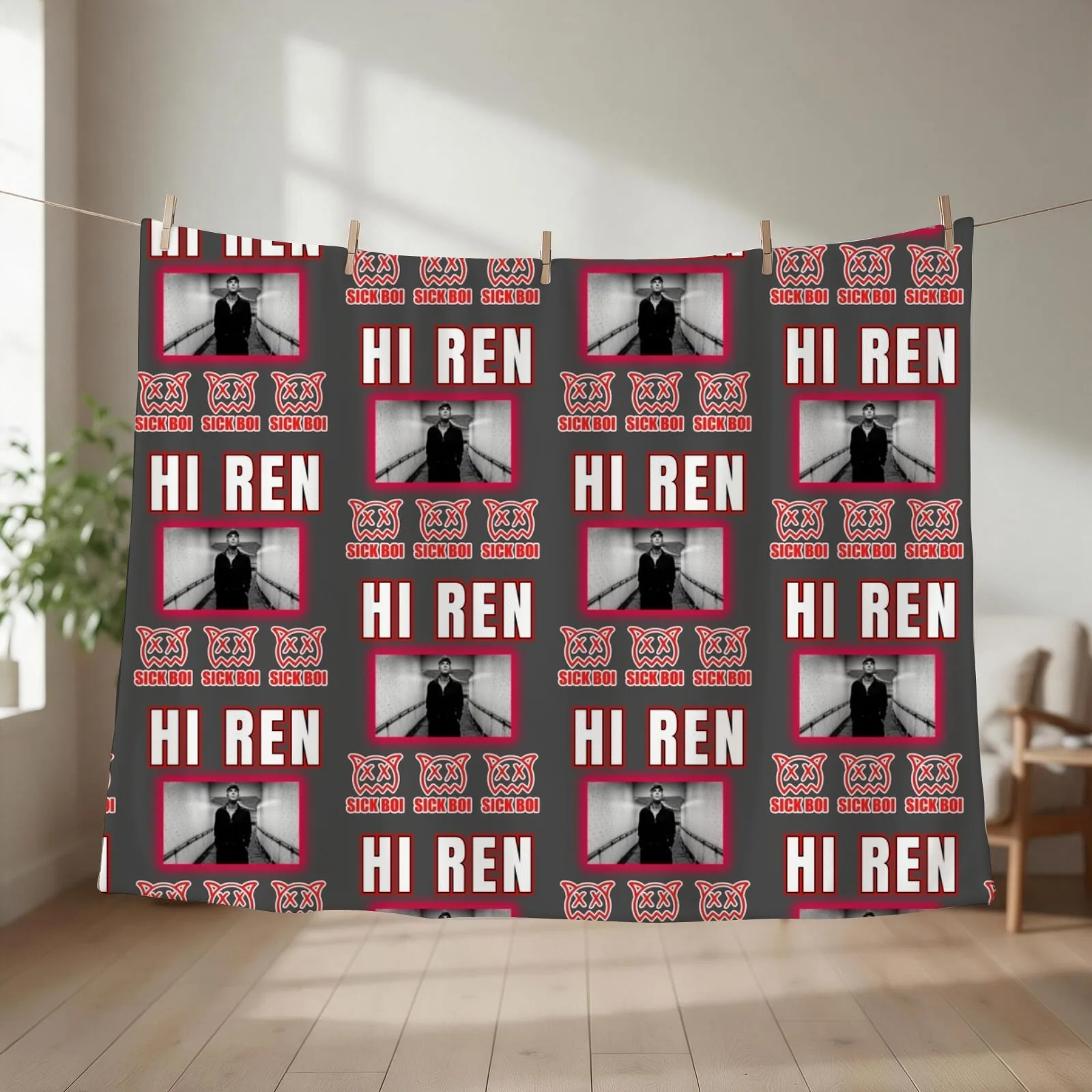 Hi Ren Sick Boi Throw Blanket Polar Softest Blankets For Baby Custom Blankets