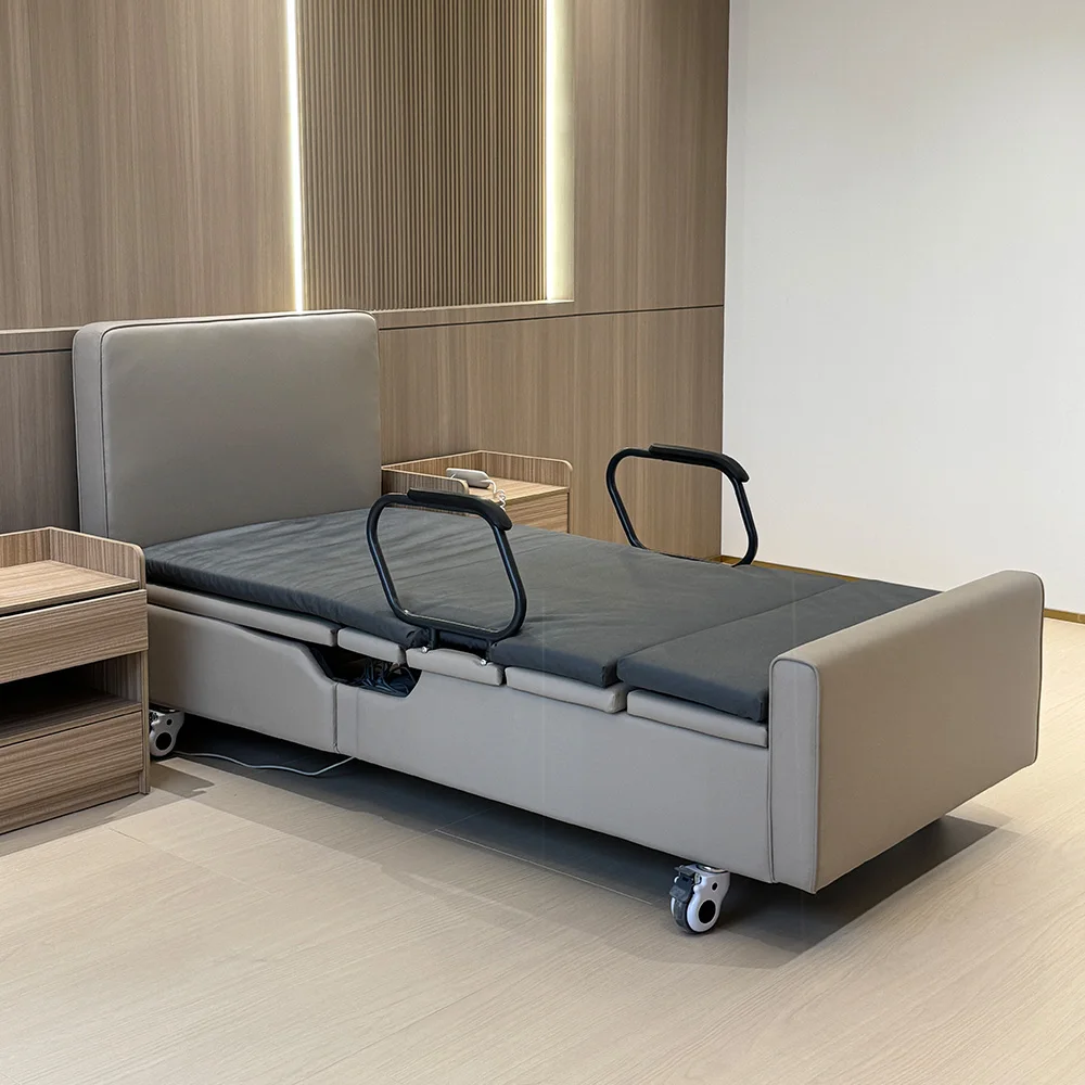 & Hospital Sanatorium Ward Furniture Head Leg Lift One-side Rotation High Quality New Adjustable Hospital Nursing Electric Bed