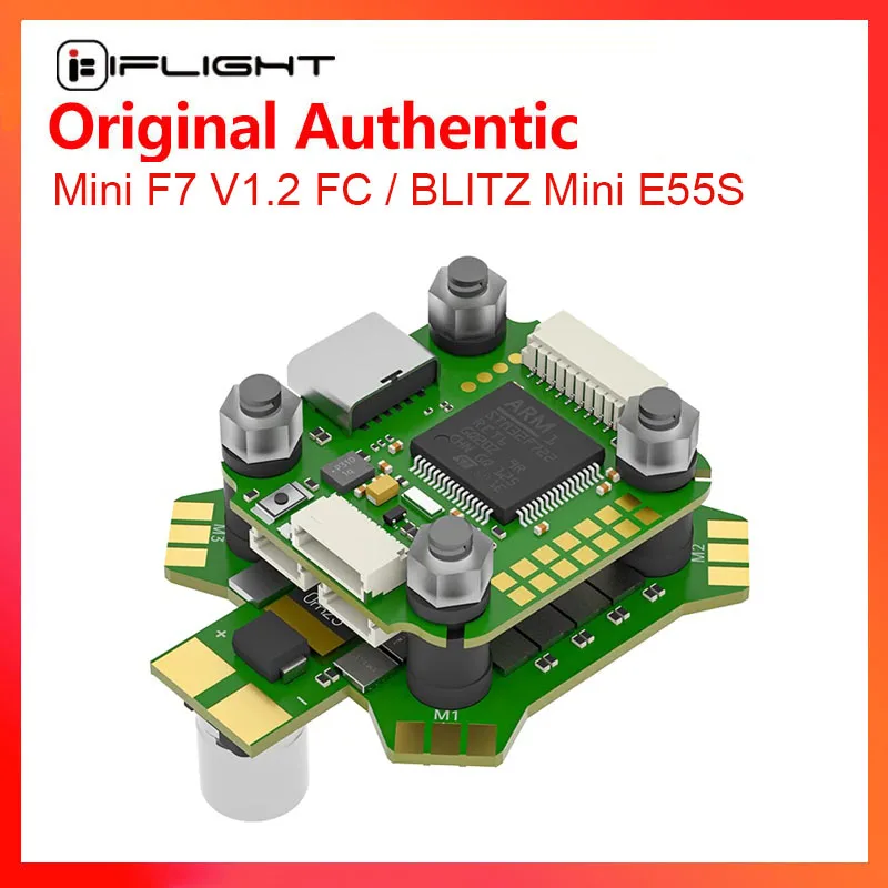 iFlight BLITZ Mini F7 Stack with BLITZ Mini F7 V1.2 Flight Controller / BLITZ Mini E55S 4-IN-1 2-6S ESC for FPV parts