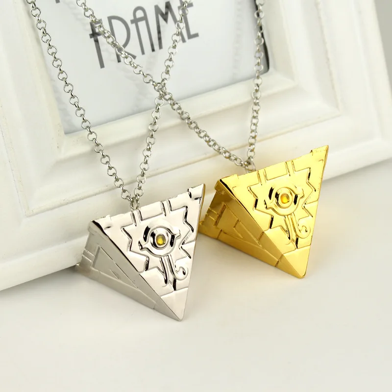 Collar y Llavero de Yu-Gi-Oh, Yugi Muto, Rompecabezas del Milenio de Gran Tamaño, Rueda del Milenio, Colgante de Sabiduría, Llavero para Hombre y Mujer, Joyería