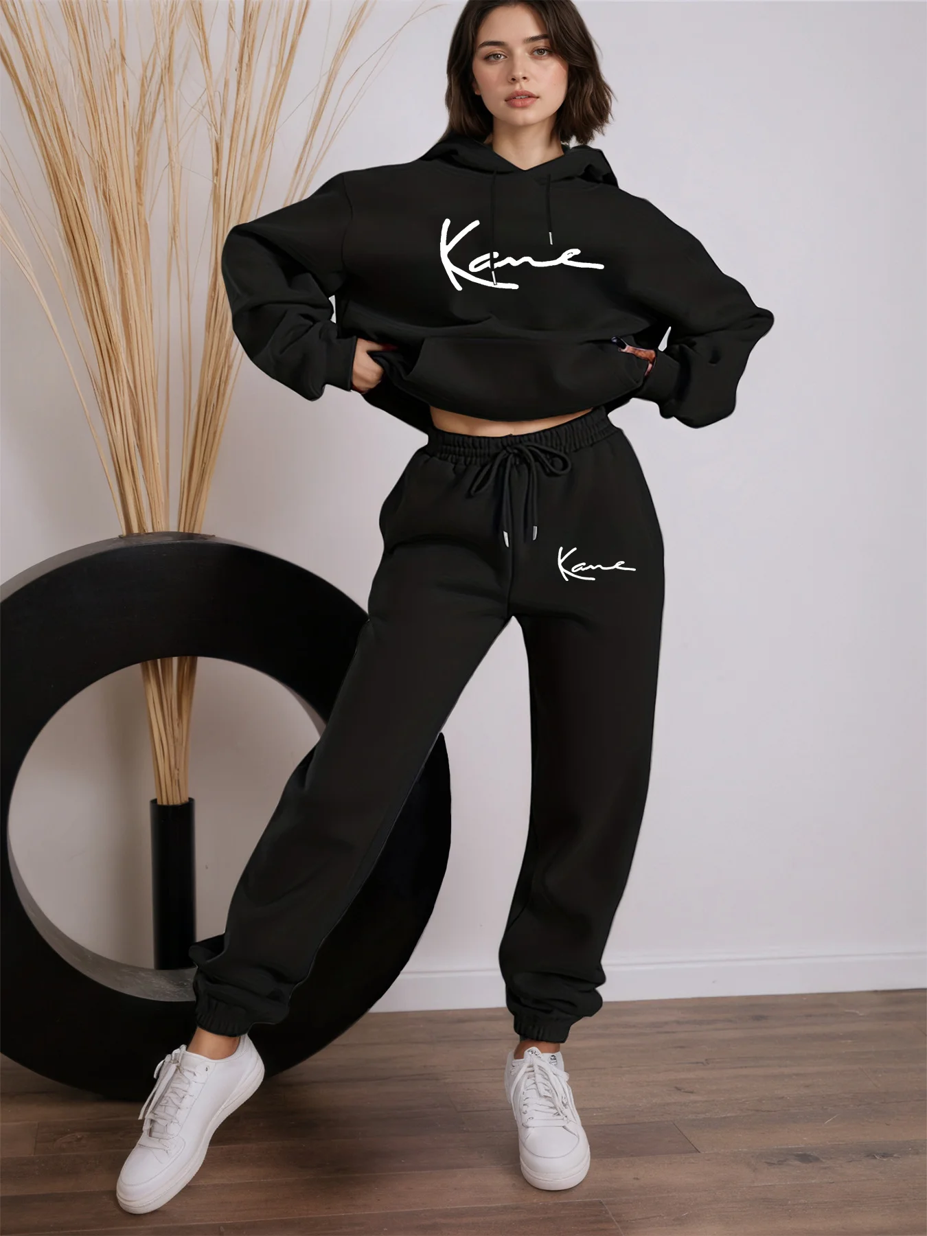 Streetwear Hoodie - Women 2-PC Outfit Letter Print Hoodie