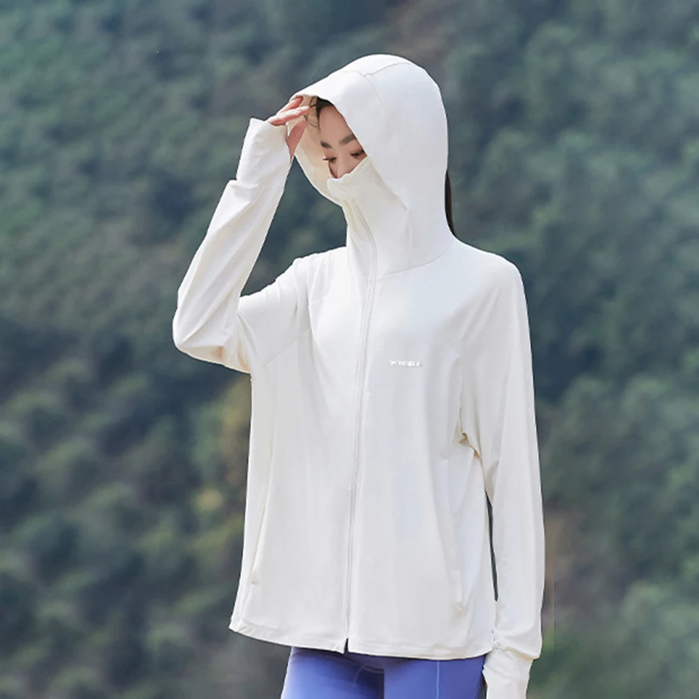 

Thin Loose Hoodie Sun Protection Clothing Breathable Soft Long Sleeve Clothes For Running Fitness