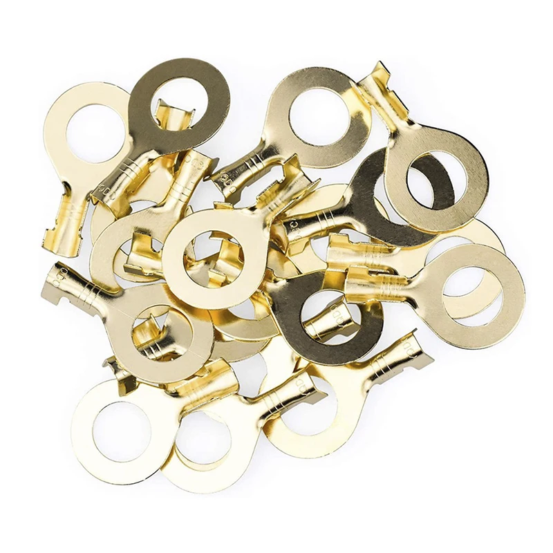 330 piece M2/M3/M4/M5/M6/M8/M10 Ring Lugs Eyes Copper Crimp Terminals Cable Wire Connector Non-insulated Assortment Kit