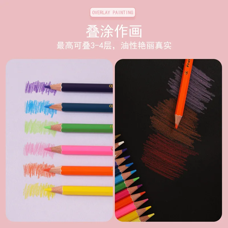 12/24 لون أقلام رصاص برأسين للأطفال رسم فني رسم تلوين ألوان الباستيل الفن قسط طالب اللوازم المدرسية #3
