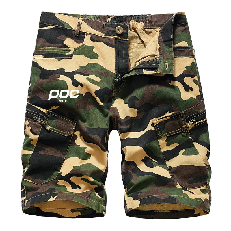 2022 MTB Shorts Mens Downhill Trousers MOTO POC Cycling Mountain Bike Clothing Road Bicycle Short Pants Cargo Camouflage Shorts