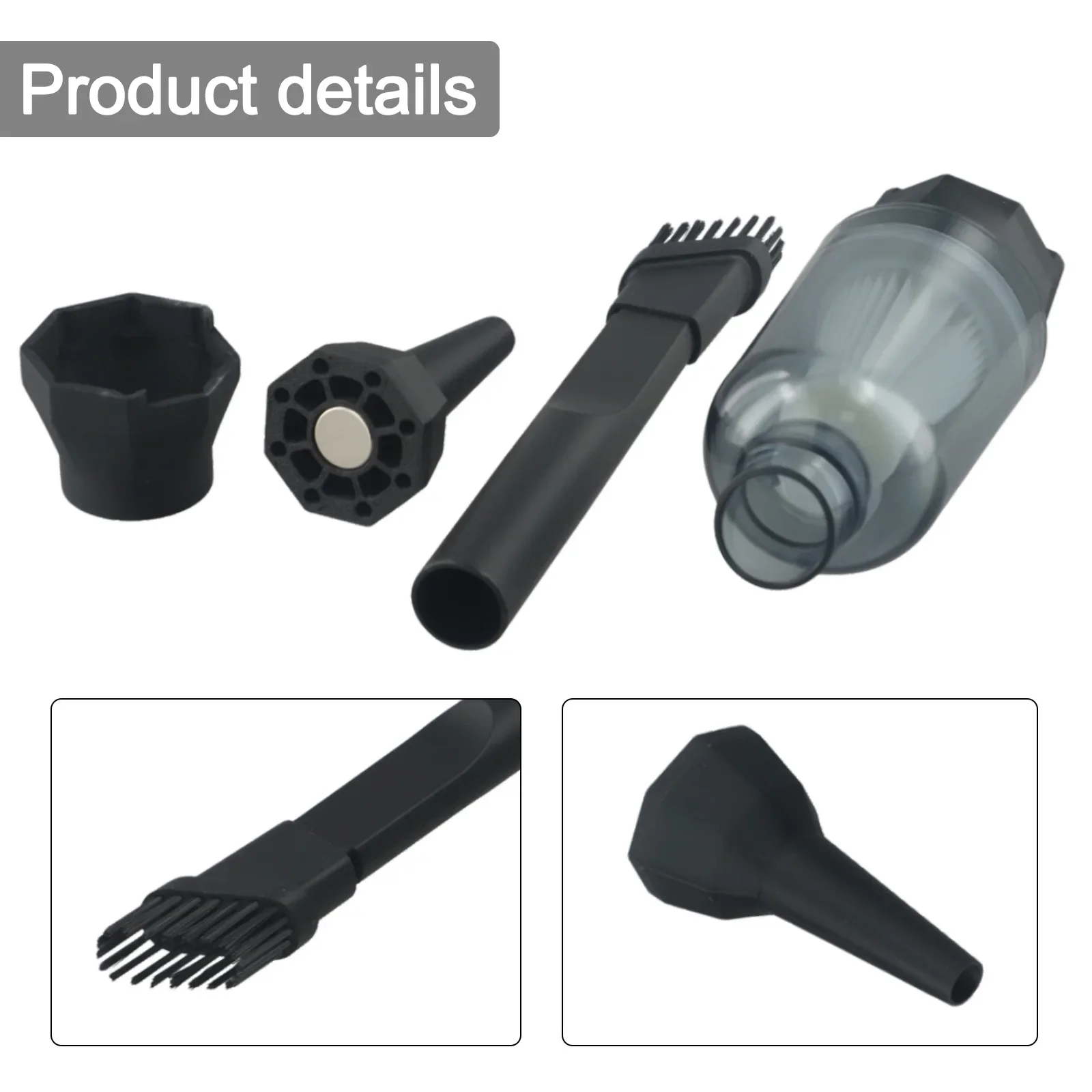 ハンドヘルド掃除機アクセサリーキット、強力なファン、真空キット、実用的なアクセサリー、ポータブル交換アクセサリー、x3