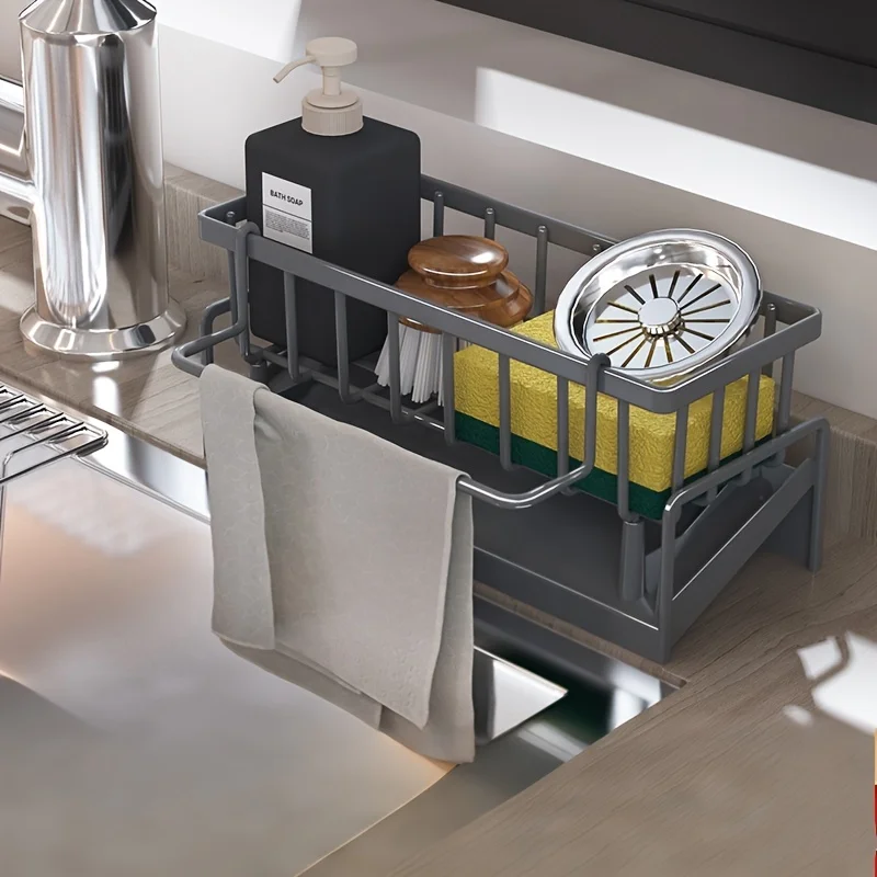 드릴 없음 싱크 보관함 다기능 스폰지 비누 보관함 주방 싱크대 수조 배수 바구니 cocina accesorio