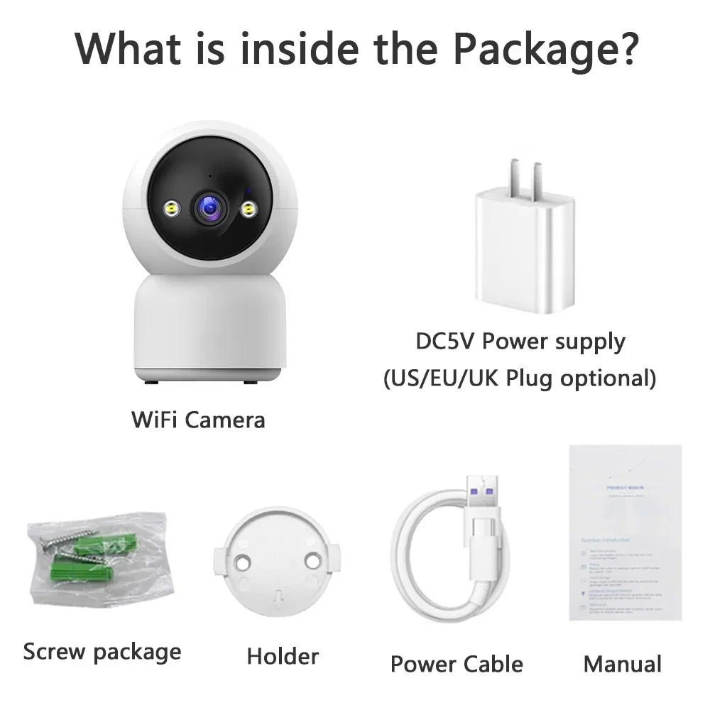 Tuya 3MP/4MP Telecamera IP WiFi per interni AI Rilevamento umano Telecamera di sorveglianza per visione notturna Vita intelligente Onvif Baby Monitor Smart Home