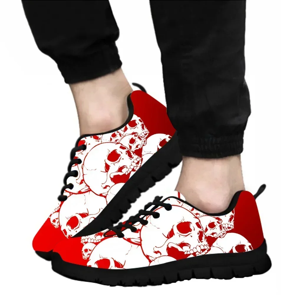 

Classic Gothic Skull Sneaker For Men Casual Outdoor Vulcanized Shoes Lace-up Breathable Sport Running Shoe
