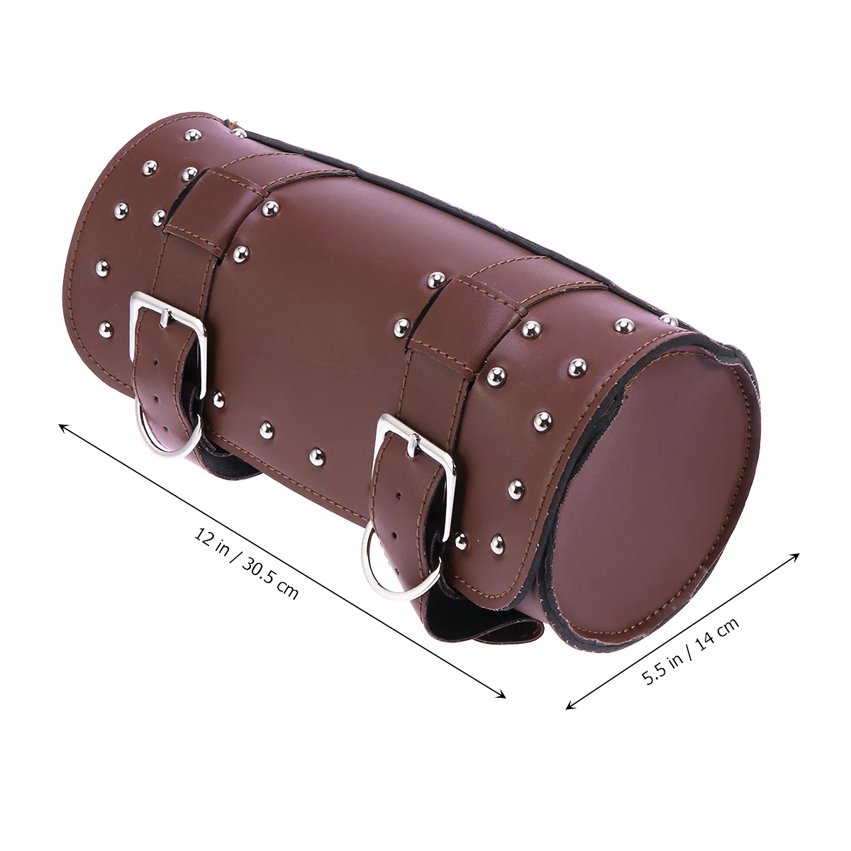 

Motorcycle Handlebar Bag Waterproof PU Cruiser Pack Car Head Bag Tool Package Holder (Brown)