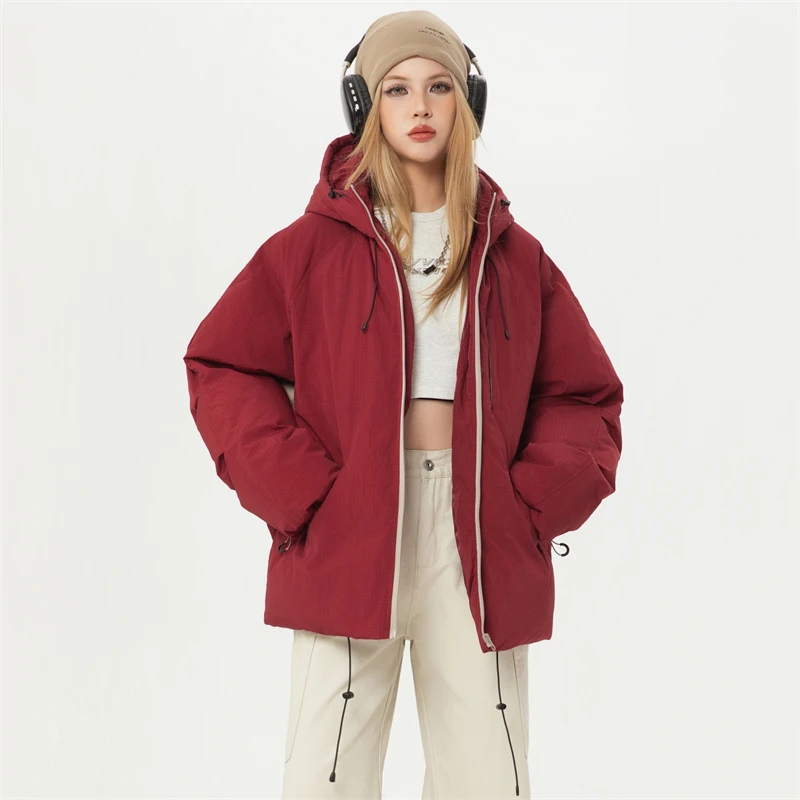 Abrigos acolchados para mujer, chaqueta de plumas para mujer, abrigo de alta calidad con capucha, Parka de invierno cálida a la moda para mujer 2024