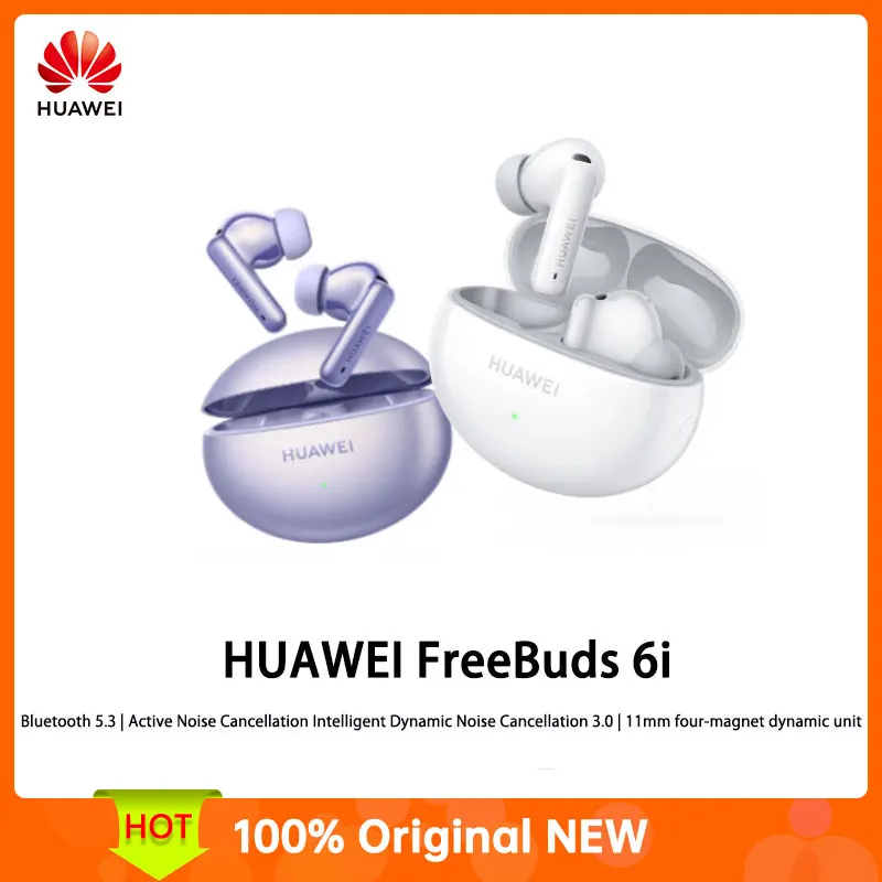 

HUAWEI FreeBuds 6i Wired charging Bluetooth 5.3 | Active noise reduction Intelligent dynamic noise reduction 3.0 | 11mm four-mag