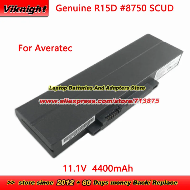 Genuine R15D #8750 SCUD Battery 23+050242+02 R14KT1 for AVERATEC 3150HD 3225HS N2300 R15B Durabook S13Y S14Y S15T Hasee A180