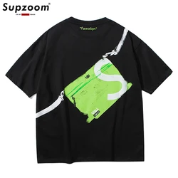 Supzoom 2022 New Arrival Summer Top Fashion Printed T-shirt Neutral Short O-neck Casual Hip Hop Cotton Ins Loose Men Tshirt