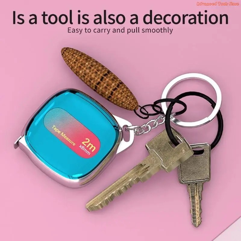 Colorful Mini Retractable 2M Tape Measure Lightweight Rulers for Construction W91B