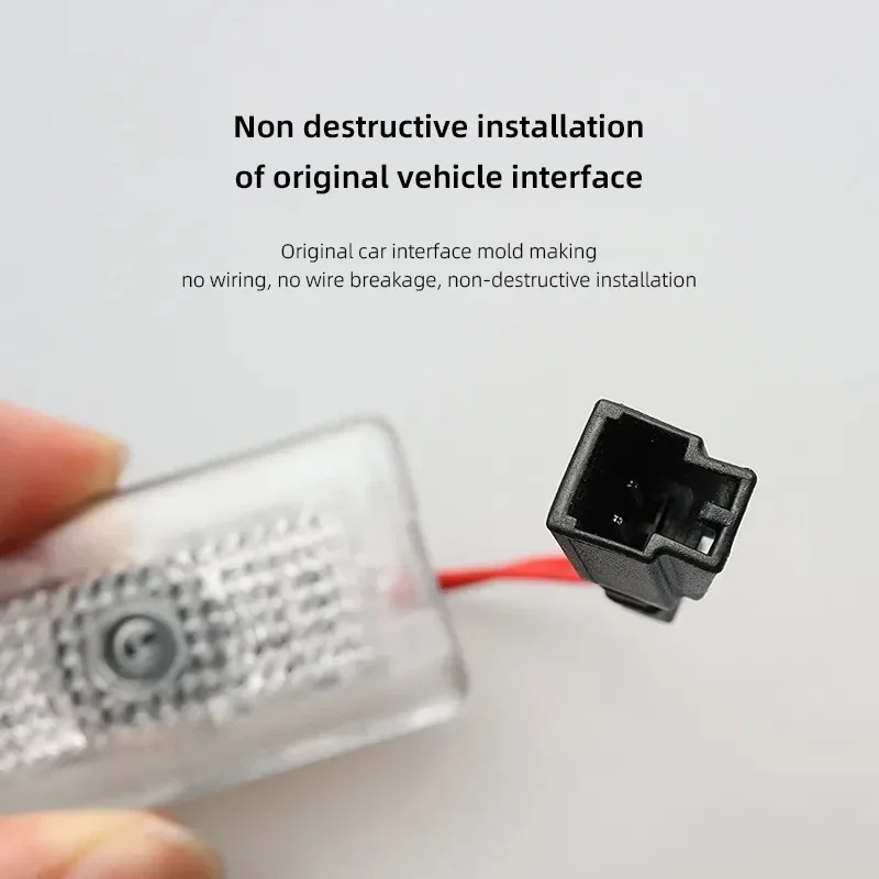 2 قطعة باب السيارة مصابيح جهاز عرض ترحيب أضواء اكسسوارات ل تسلا نموذج 3 S X Y Cybertruck رودستر SpaceX #5