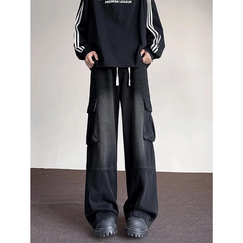 Pantaloni cargo da donna per ragazze all'aperto autunno poliestere patchwork fata funzionale baggy elastico tendenza sociale urbana pendolarismo