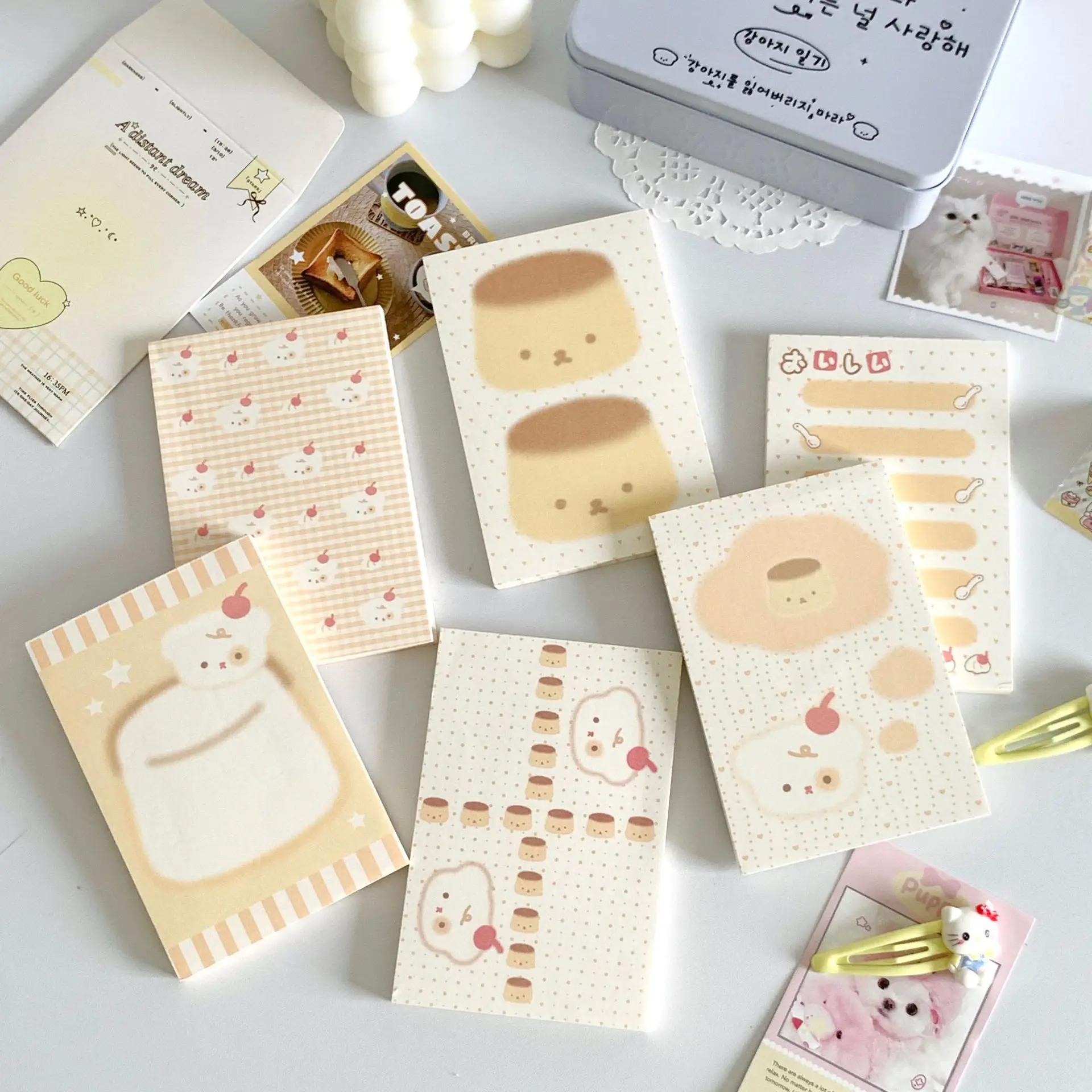 50 fogli Kawaii Memo Sticky Note Book Piano di apprendimento strappabile estetico alto Paperlaria creativo Apprendimento di cancelleria Carta per appunti