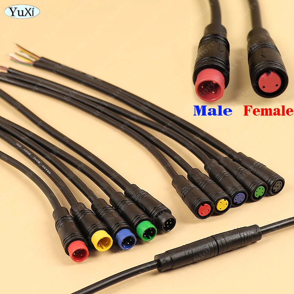 1-20pcs M8 Core Female Male Julet Electric Ebike Butt Plug Connector Cable 2/3/4/5/6 Pin Signal Sensor Waterproof Scooter Wire
