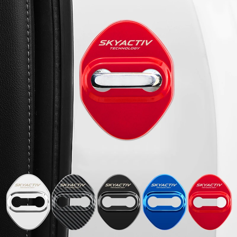 

4pcs Auto Door Lock Protective Cover case for Mazda 2 3 6 DJ BM BP GJ CX3 CX-5 CX5 CX 5 CX7 CX9 MX5 SKYACTIV Car Styling