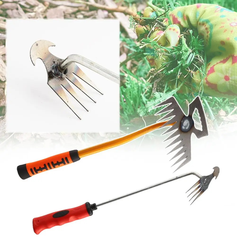 

Weed Pulling Tool for Garden - Manganese Steel Hand Weeder with Handle, Ideal for Removing Stubborn Weeds