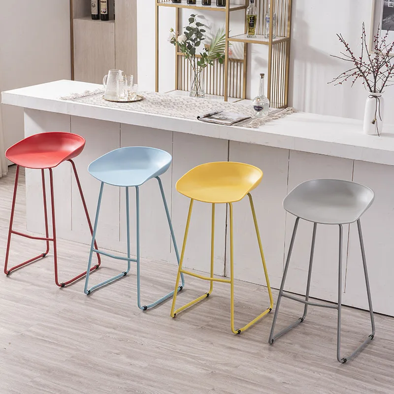 Nordic simple household iron bar chair bar chair fashion creative high stool chair coffee shop front bar stool