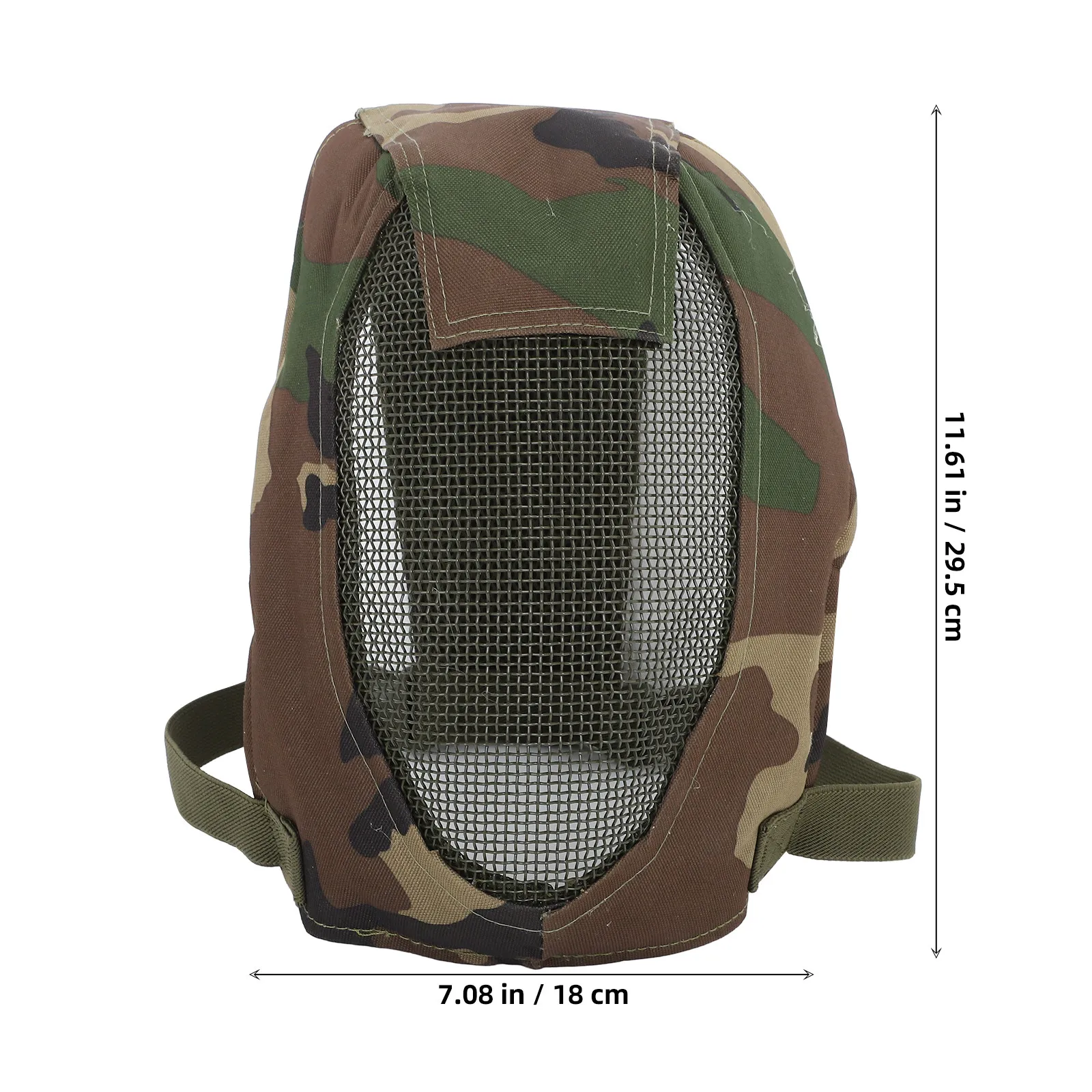Full Face Fencing Mask Steel Mesh Design Breathable Ventilation Professional Protective Head Cover for Fencing Training Outdoor