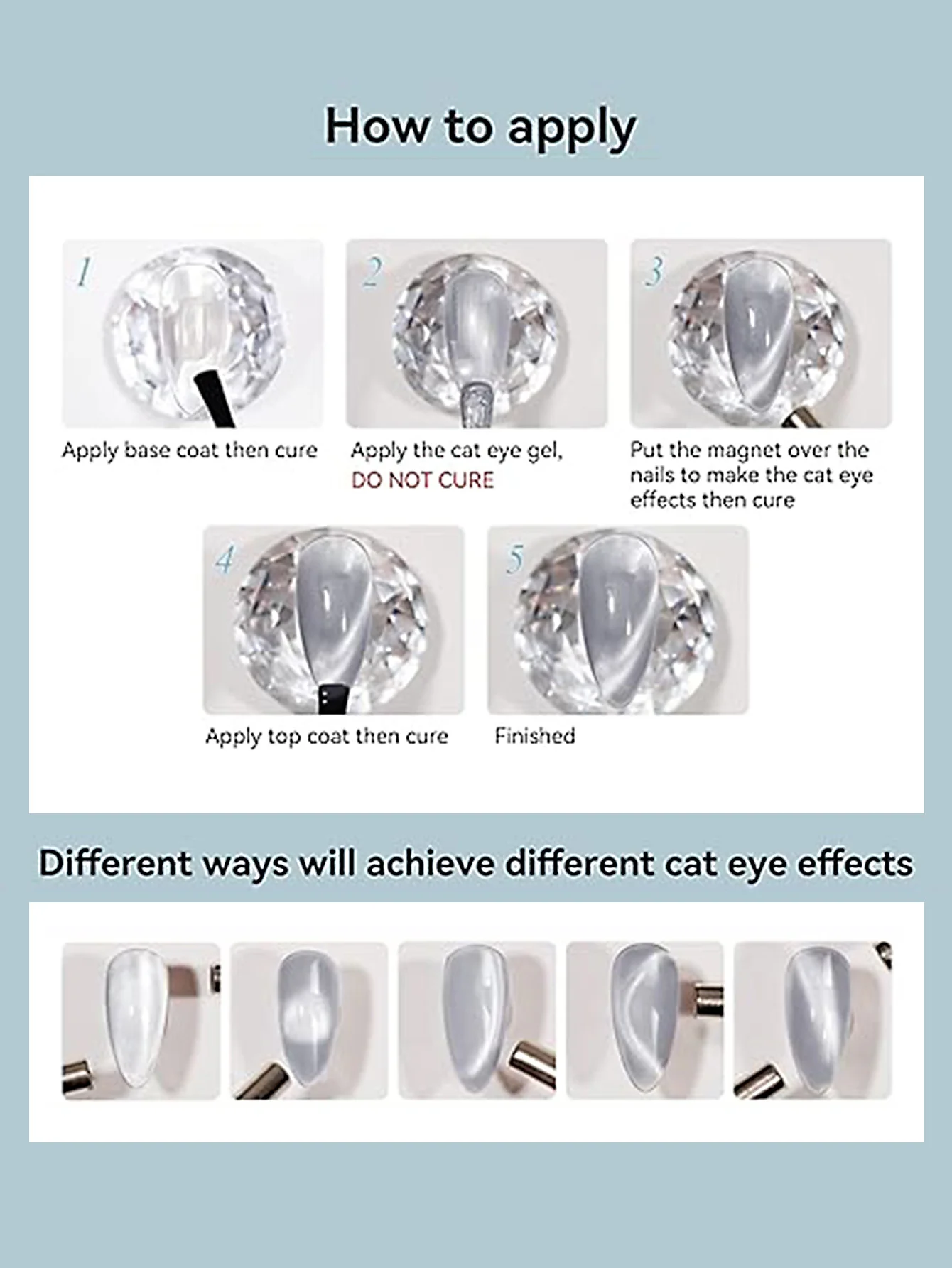 Smalto per unghie gel Cat Eye da 12 g Gel per smalto magnetico al chiaro di luna Gel per occhi di gatto con frullato in vetro a specchio con glitter argento