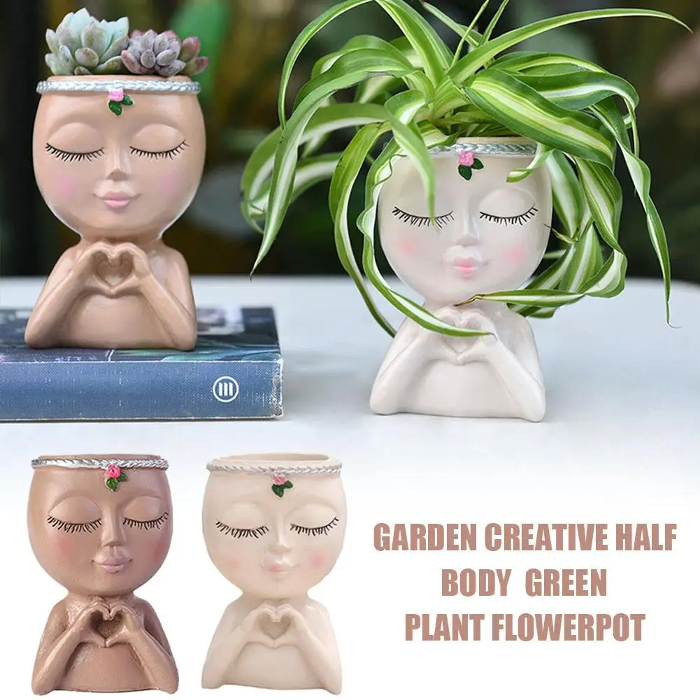 Love Girl Plant Pot Cute And Unique Home Decoration Plant Creative Elegant Potted Meditation Flower Embellishment Pot G8I3