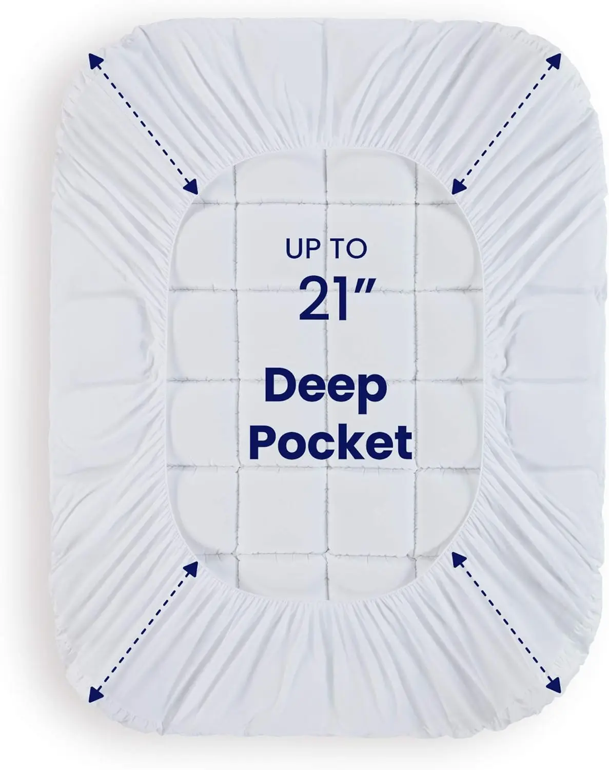 

Sleep Zone Twin Size Cotton Mattress Pad, Machine Washable Mattress Protector Cover, Soft Cotton Top Cooling Mattress Topper