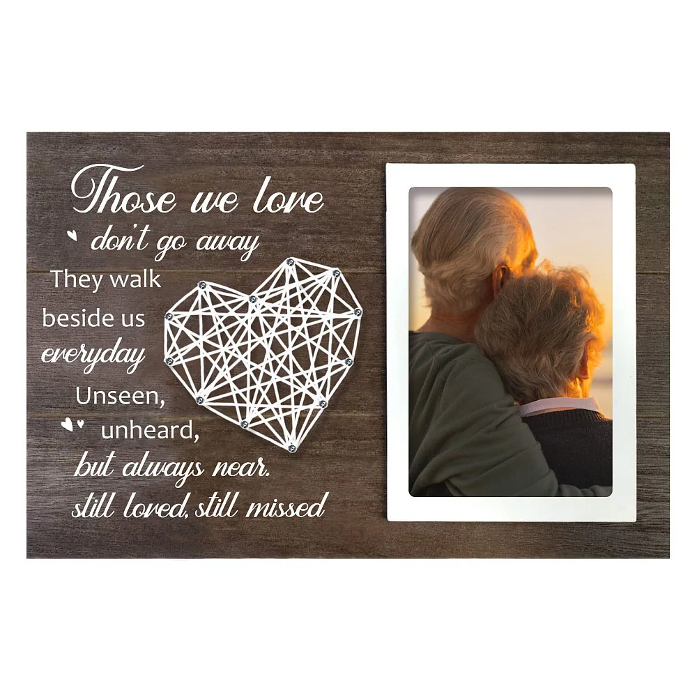 Photo Frame Rectangle Dark Gray Heart Pattern 200x300mm
